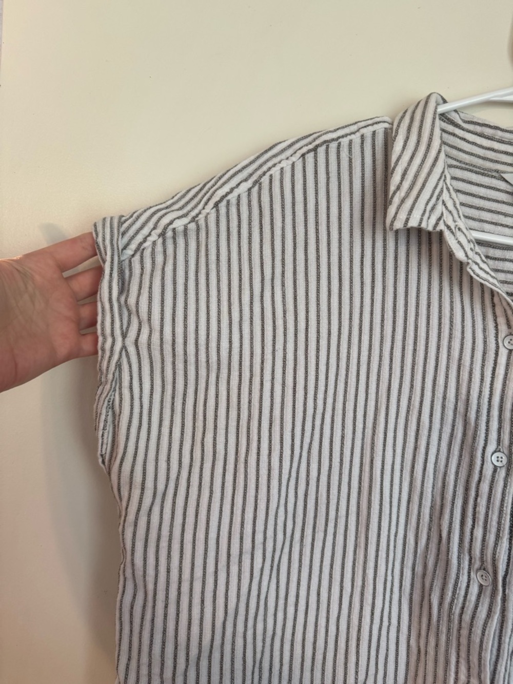Sonoma Cream Button-Down Shirt with Dark Grey Stripes size XXL - Picture 5 of 7